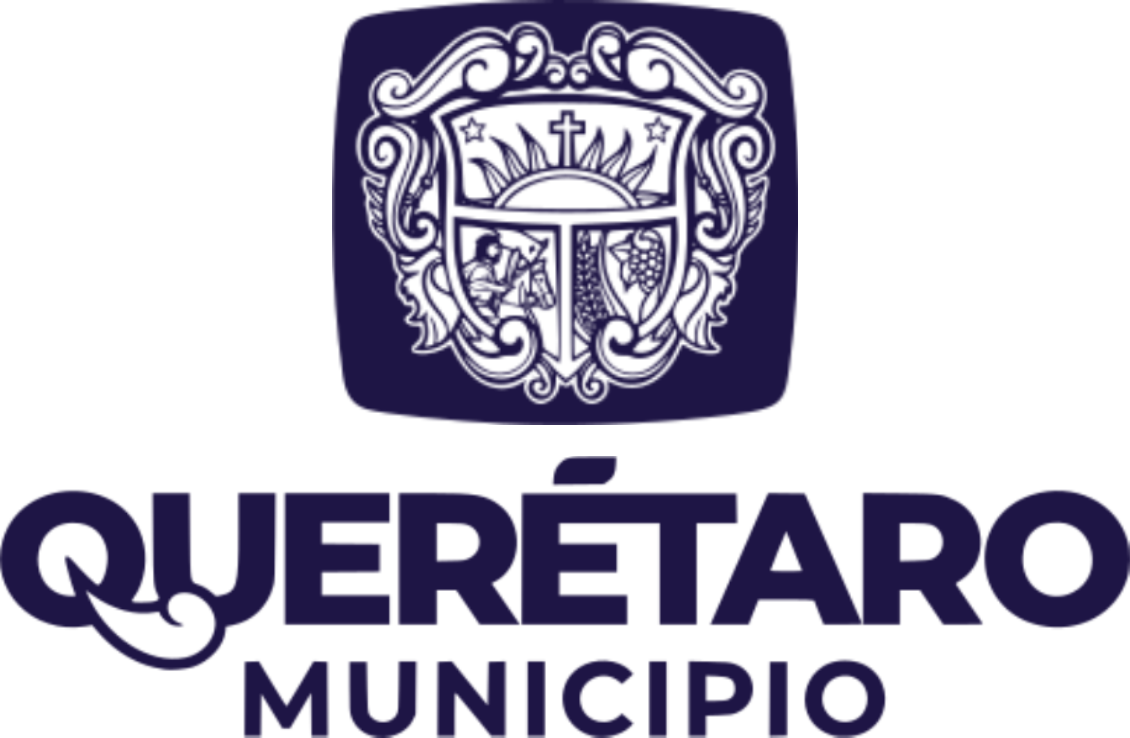 Logo Heráldica Municipio Qro Azul VERTICAL