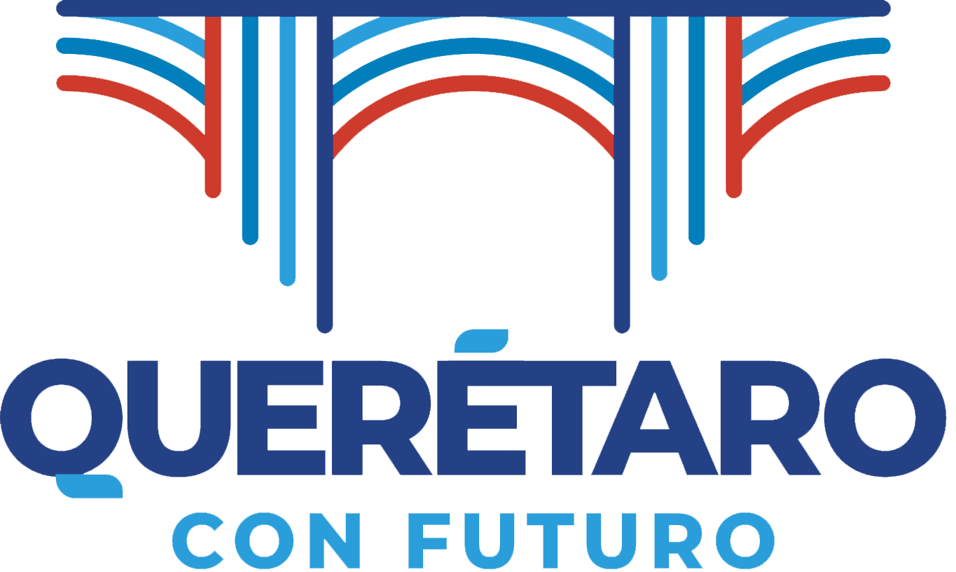 Logo Queretaro Con Futuro Vertical a Color PNG